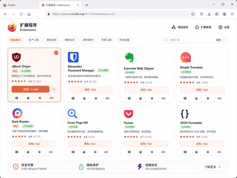 Firefox Extensions Gallery